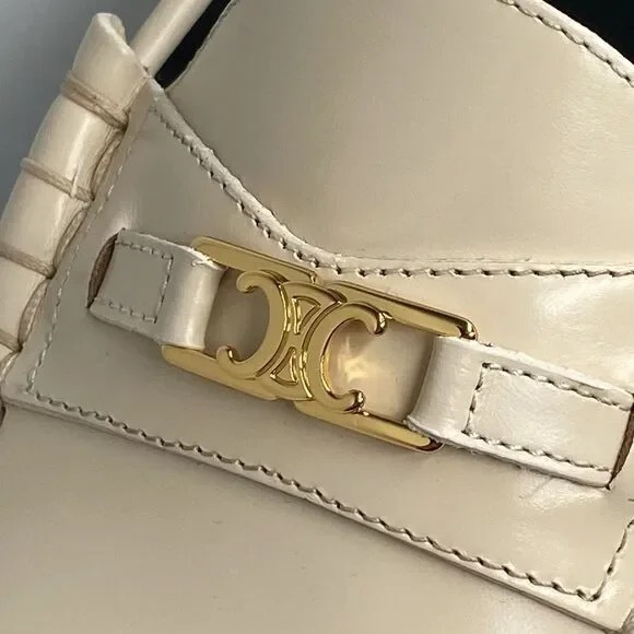 Celine Women's Cream Loafers - Picture 6 of 6